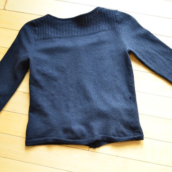 Comptoir Des Contonniers Scoop Neck Wool Cardigan Black XS XXS - Picture 5 of 6
